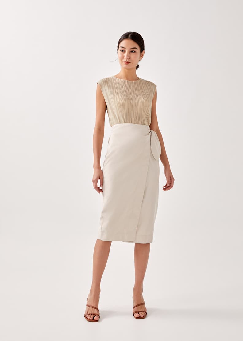 Buy Scarle Wrap Midi Skirt Love Bonito Singapore Shop Women s