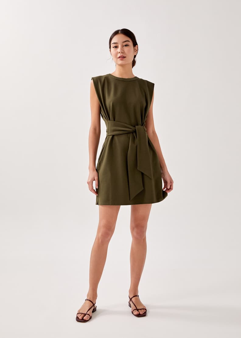 Belted jersey dress new arrivals