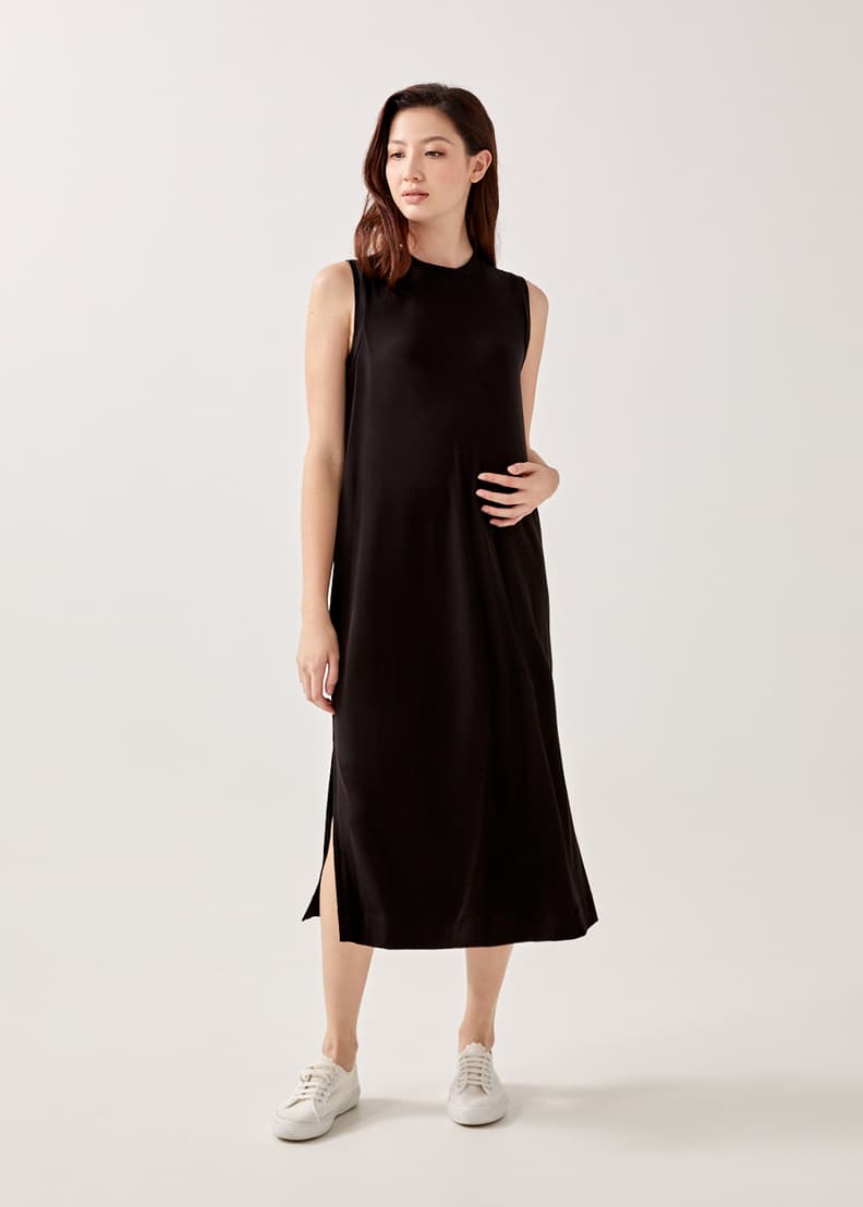 Noellia Maternity Jersey Tank Maxi Dress Love Bonito US
