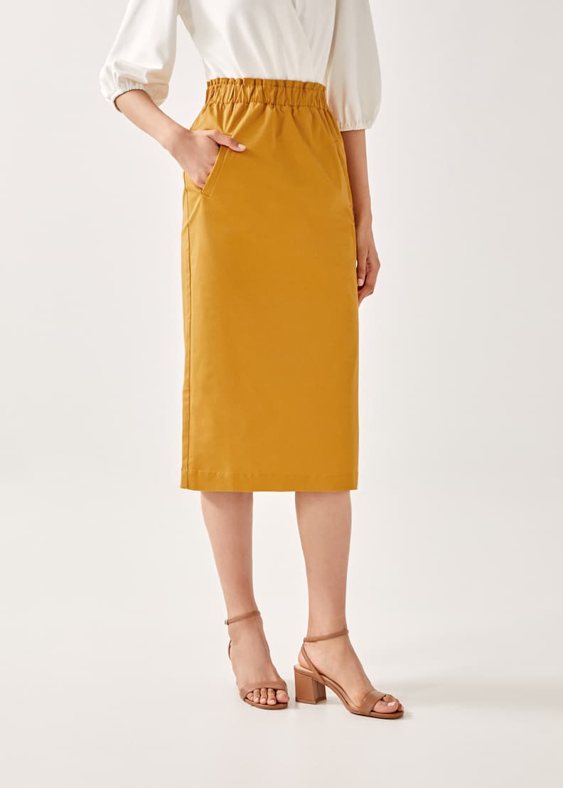 Elastic midi pencil skirt on sale