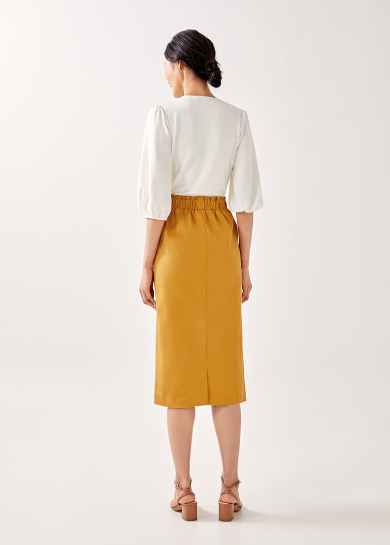 Sylveia Elastic Pencil Skirt
