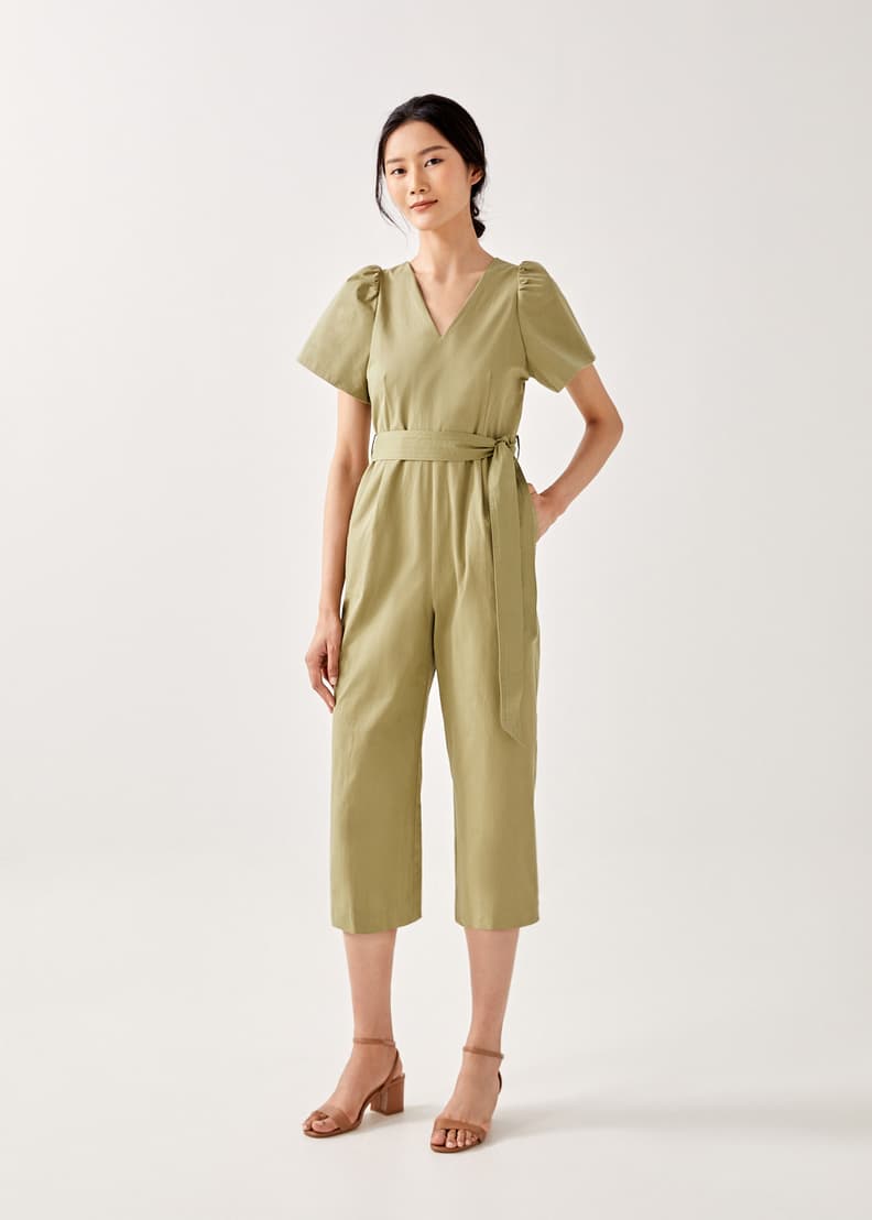 Midi jumpsuit 2025 with sleeves