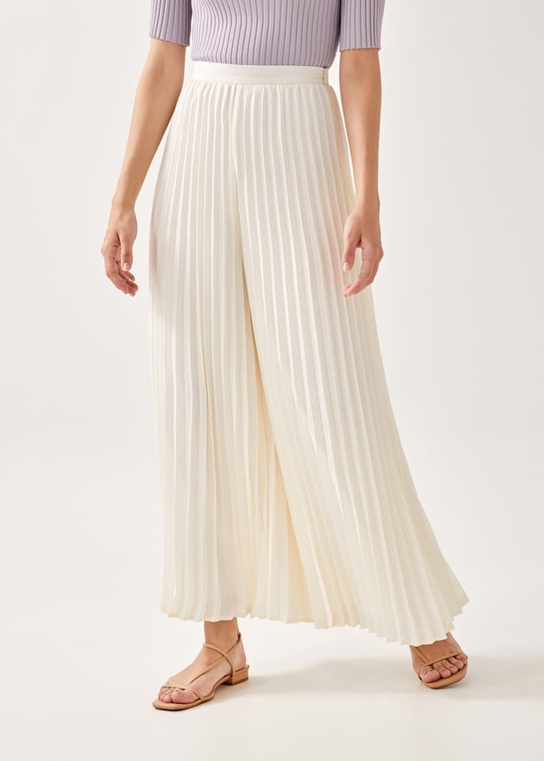 Accordion pleated palazzo discount pants