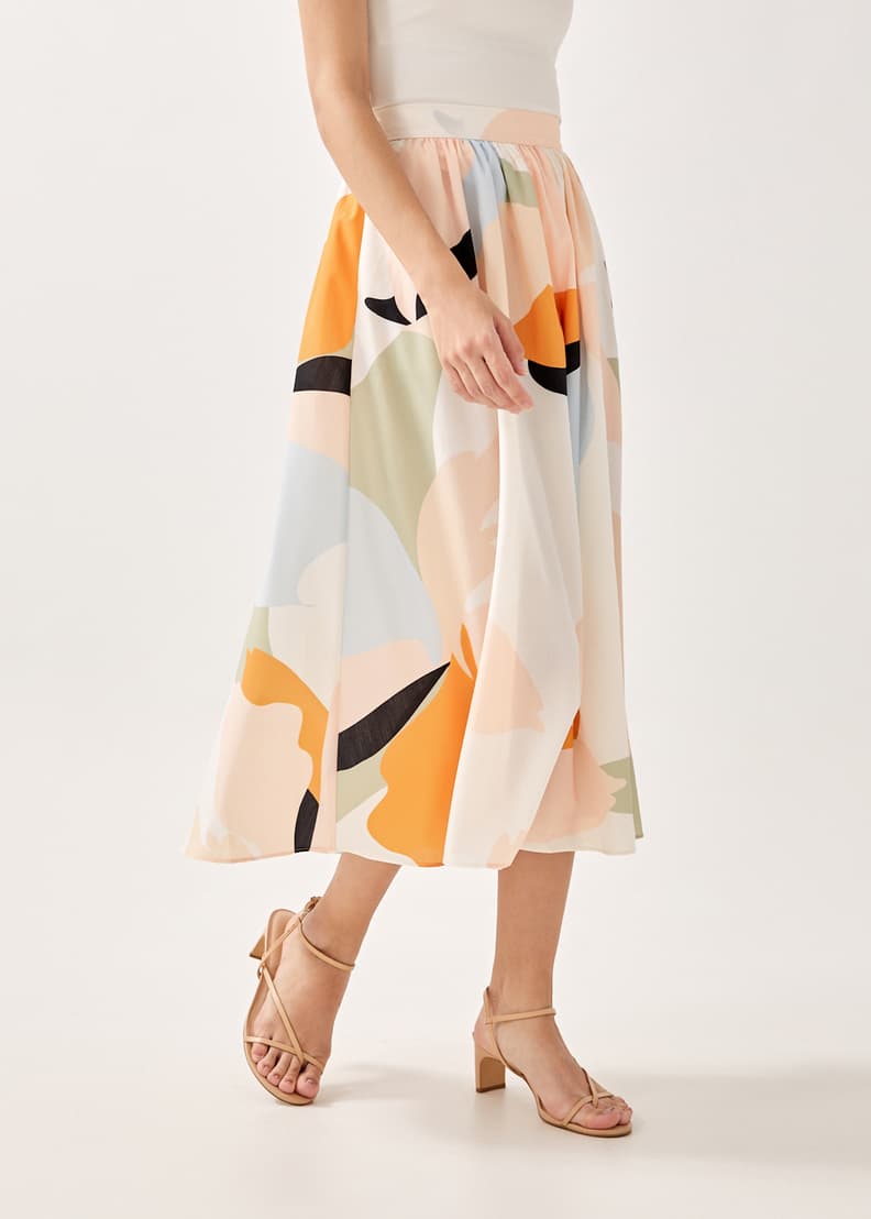 Ruched flare skirt 2025