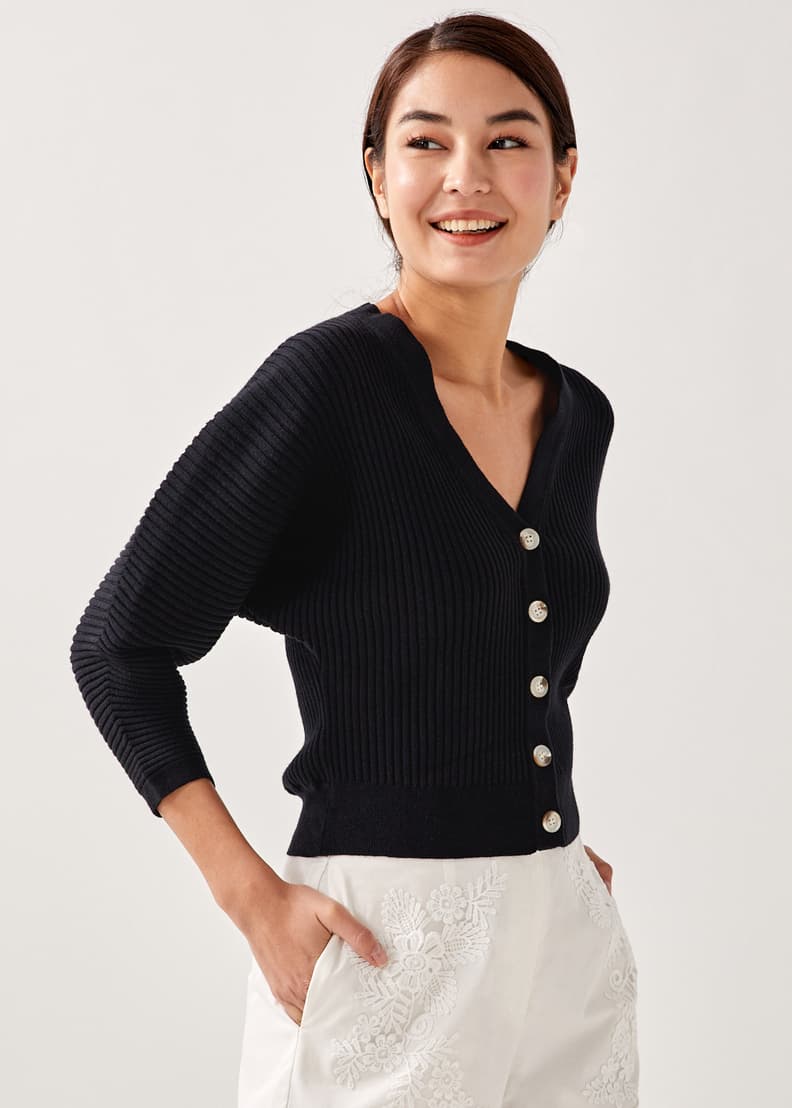 Puffed new arrivals sleeve cardigan
