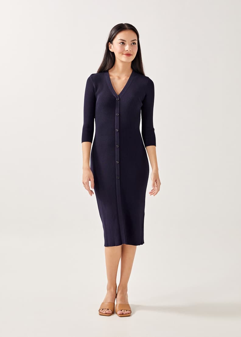 Ribbed knit bodycon dress hot sale
