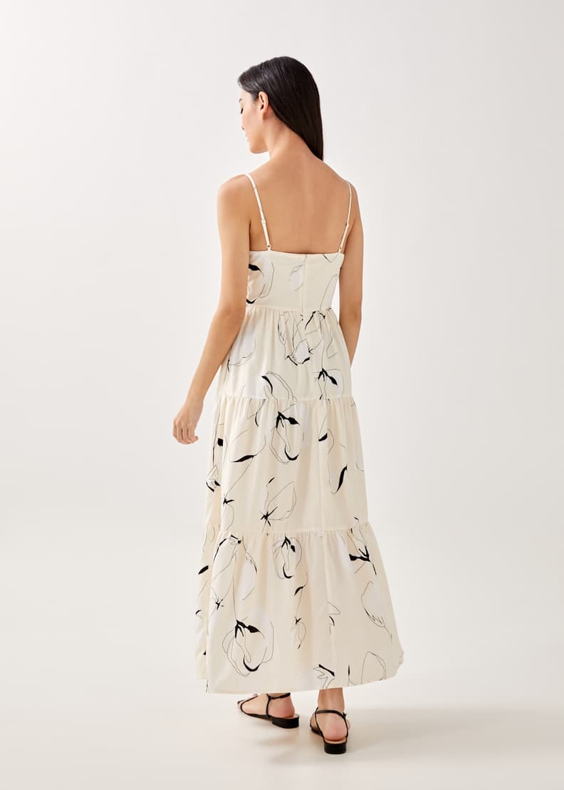 Uo sparks fly hotsell tiered midi dress
