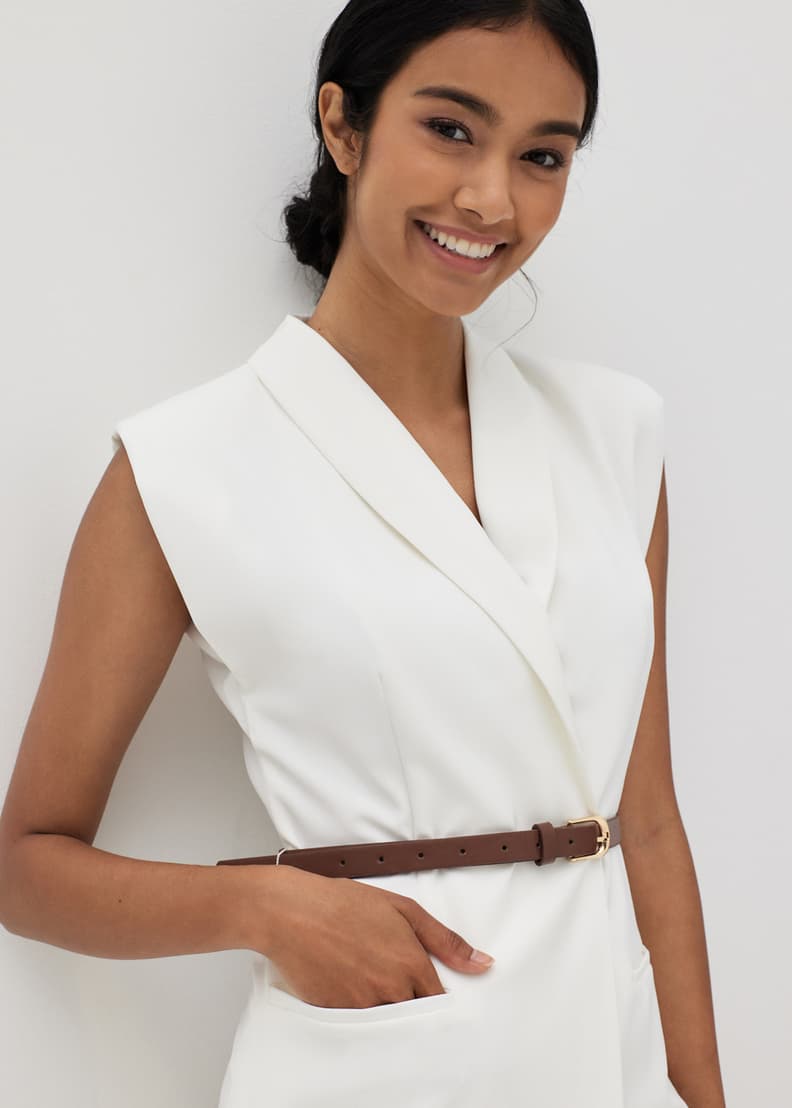 Serita Shoulder Padded Shift Dress | Love, Bonito SG