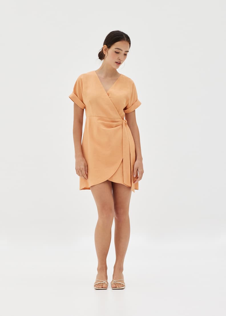 Geodese wrap front best sale pencil dress