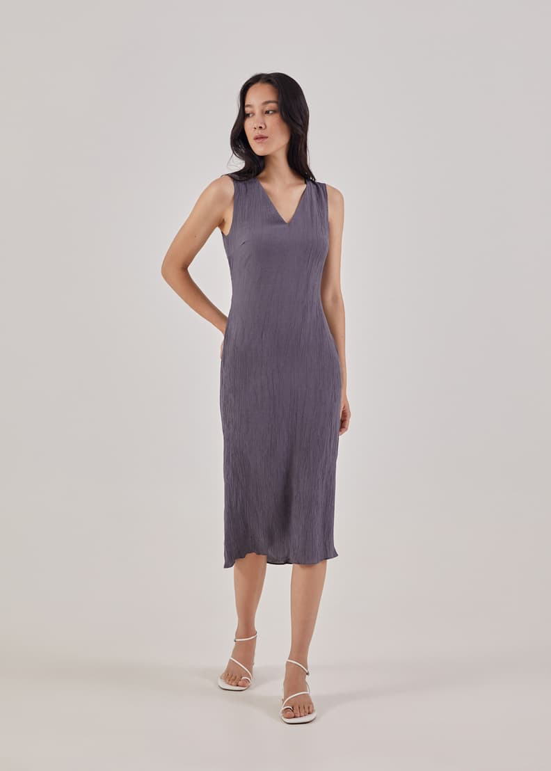 Buy Brigid Textured Twist Back Dress @ Love, Bonito Singapore | Shop ...