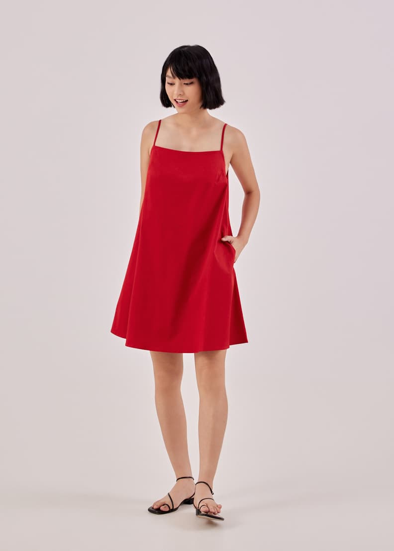 Flare top straight dress