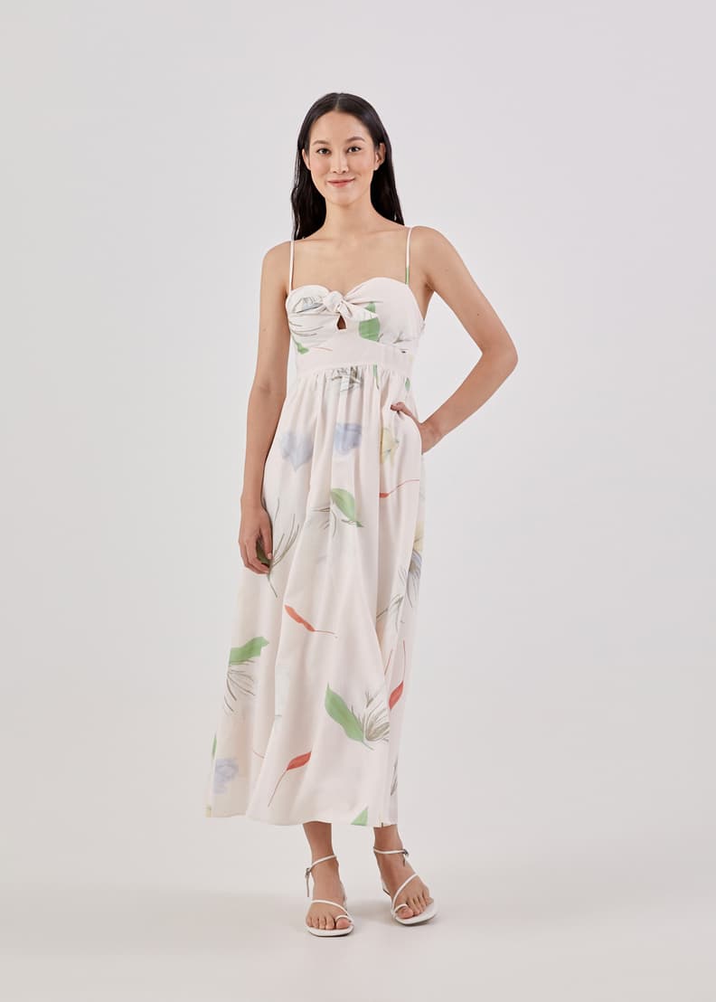 Buy Lana Padded Knot Front Dress in Azalea Romance Love Bonito
