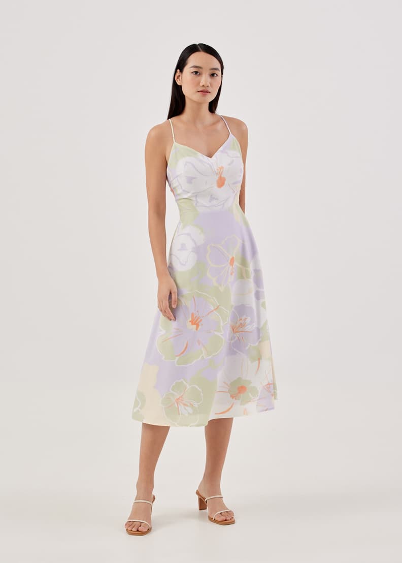Strappy fit and flare dress hotsell
