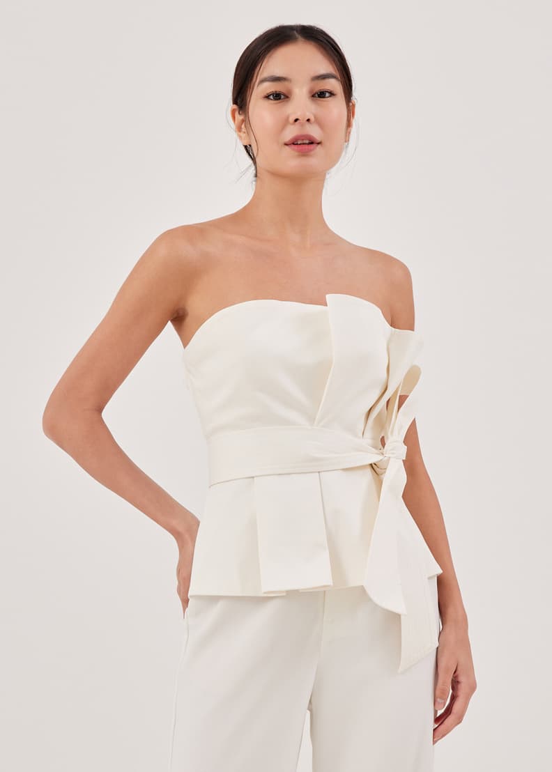 Haven Pleat Bustier Top | Love, Bonito US