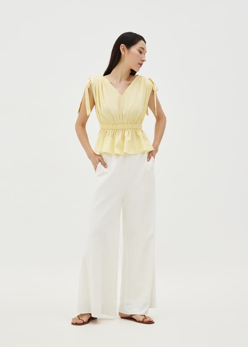 Buy Ivala Textured Peplum Tie Top @ Love, Bonito Malaysia | Shop Women ...