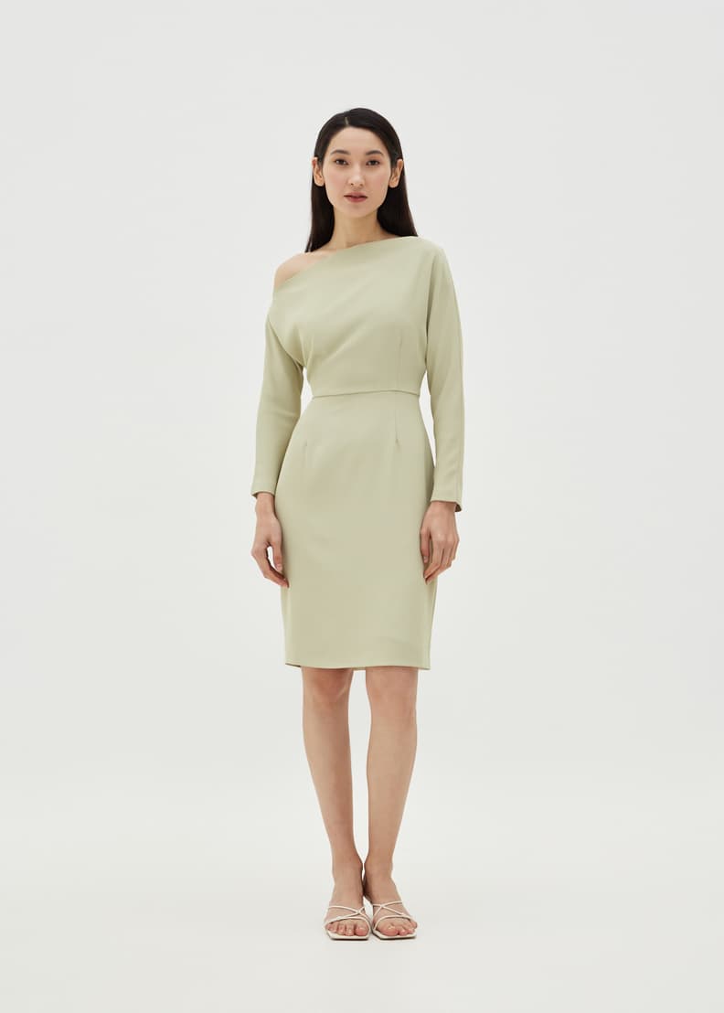 Asymmetric sale pencil dress