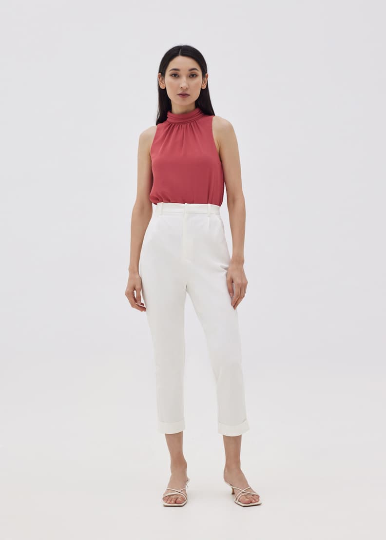 White high new arrivals neck top