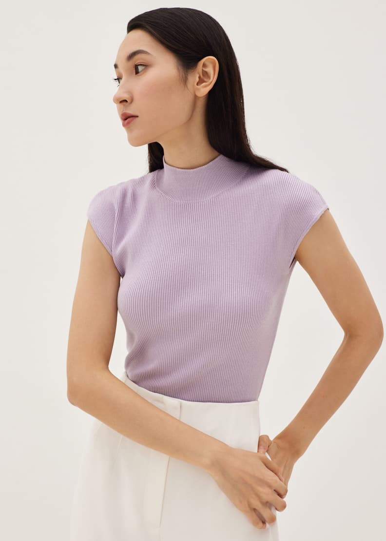 Marta High Neck Knit Top