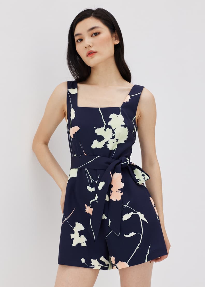 Square neck romper sales