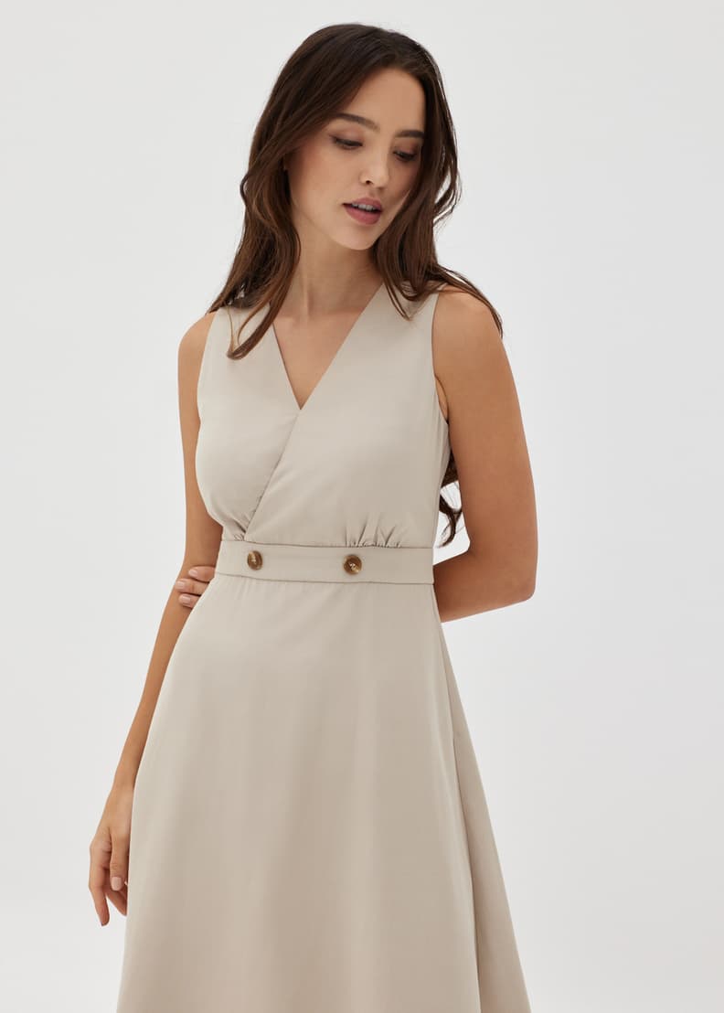 Fit and best sale flare wrap dress