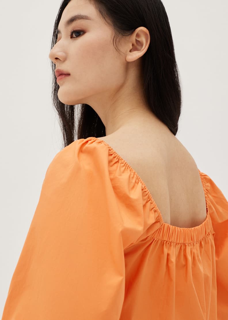 Buy Kelise Cotton Elastic Puff Sleeve Top Love Bonito Singapore
