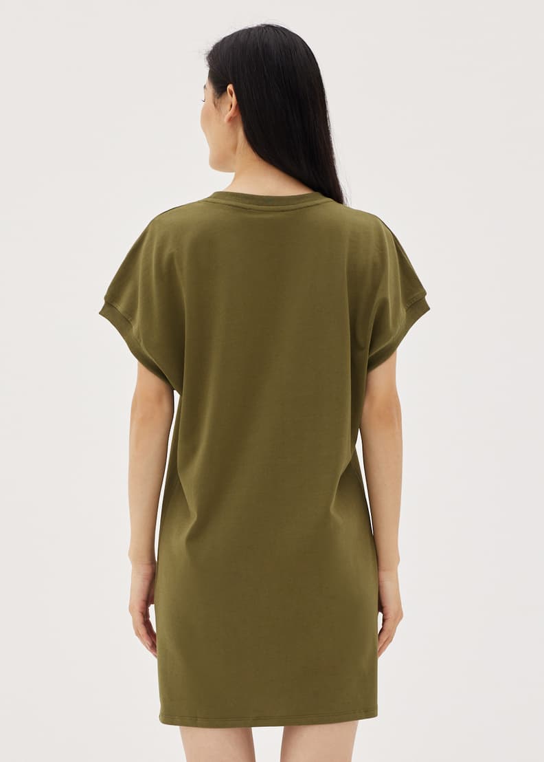Drop shoulder deals t shirt dress