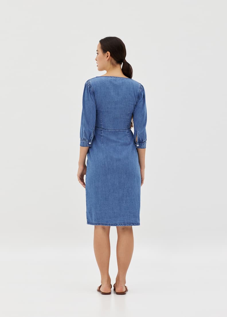 Buy Donna Denim Puff Sleeve Button Dress Love, Bonito Singapore Shop  Women's Fashion Online Love, Bonito SG