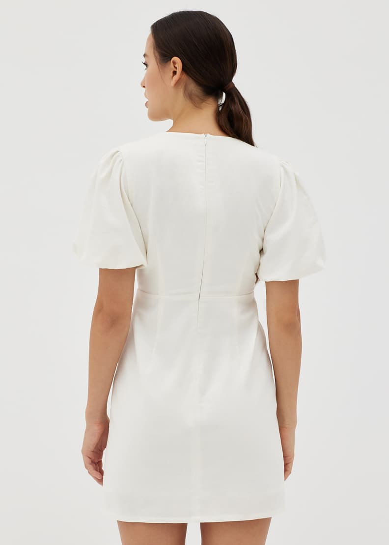 White short sleeve 2025 wrap dress