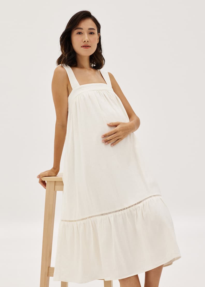 Linen cheap nursing dress