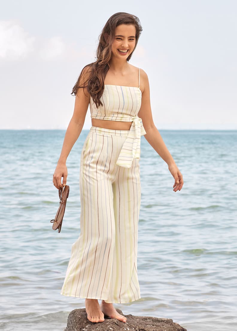 Buy Caurie Palazzo Pants in Vivid Linings Love Bonito Singapore