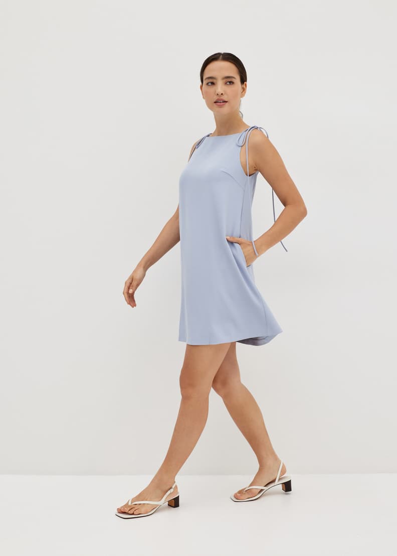 Square neck deals swing dress