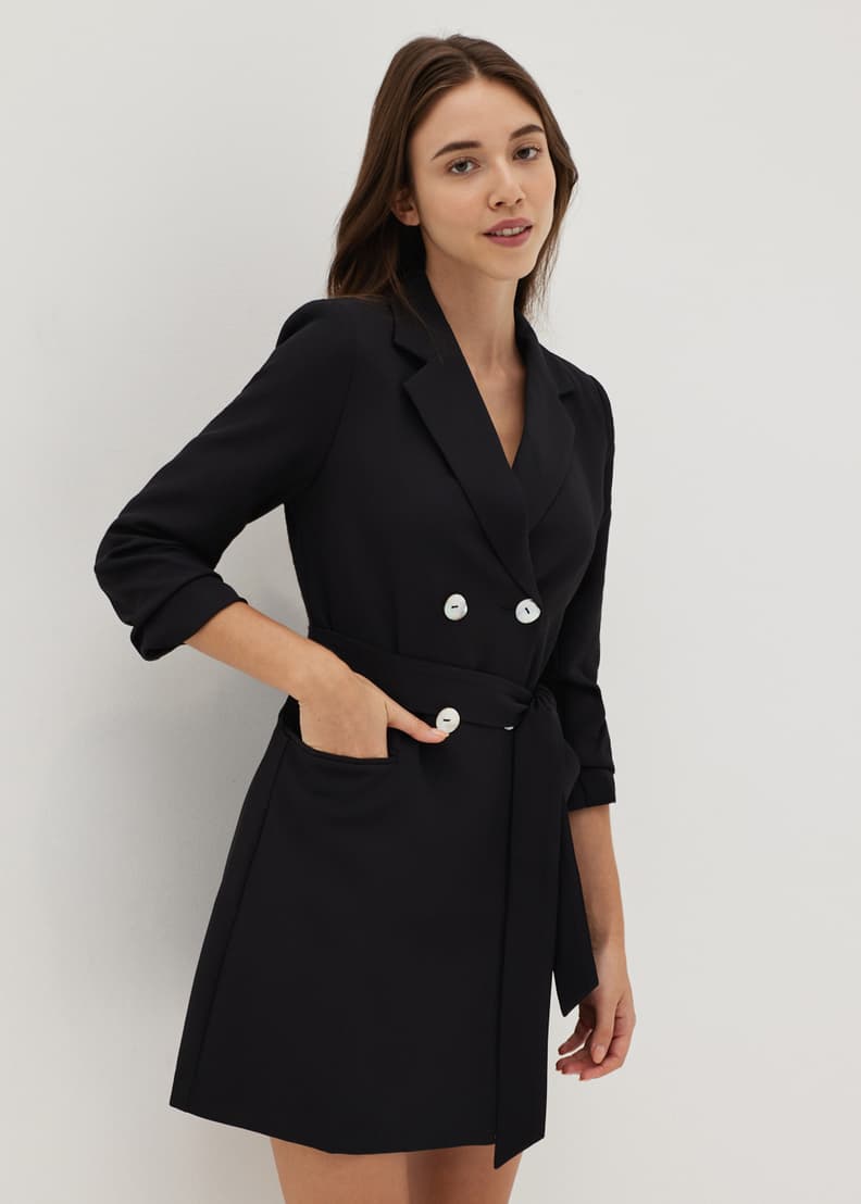 Double breasted tuxedo dress clearance