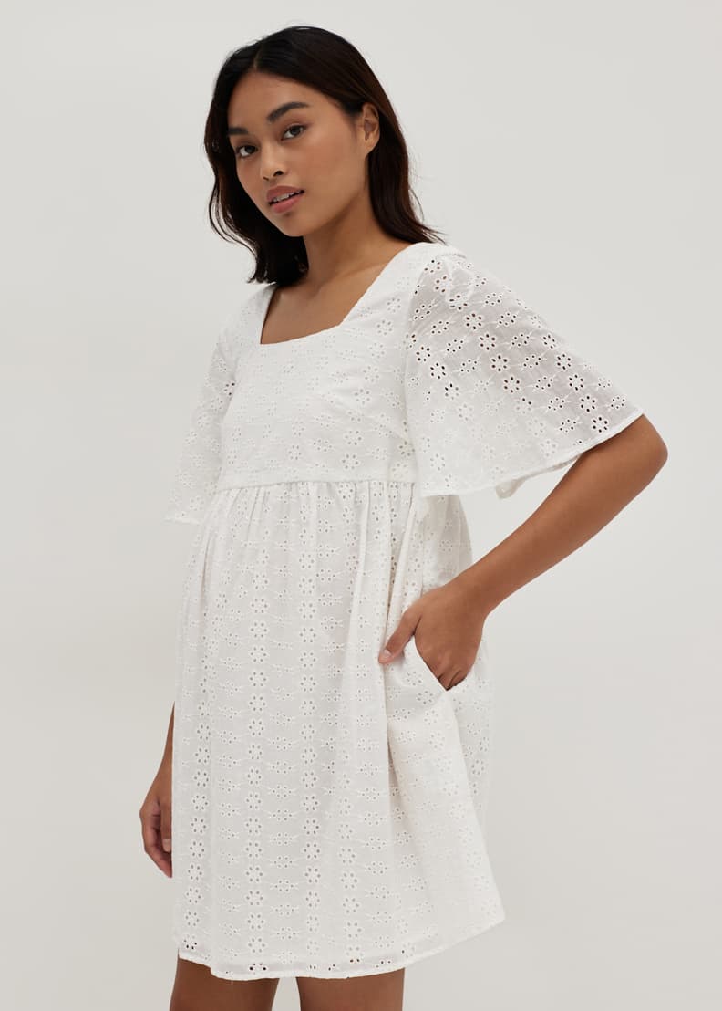 White lace new arrivals nursing dress