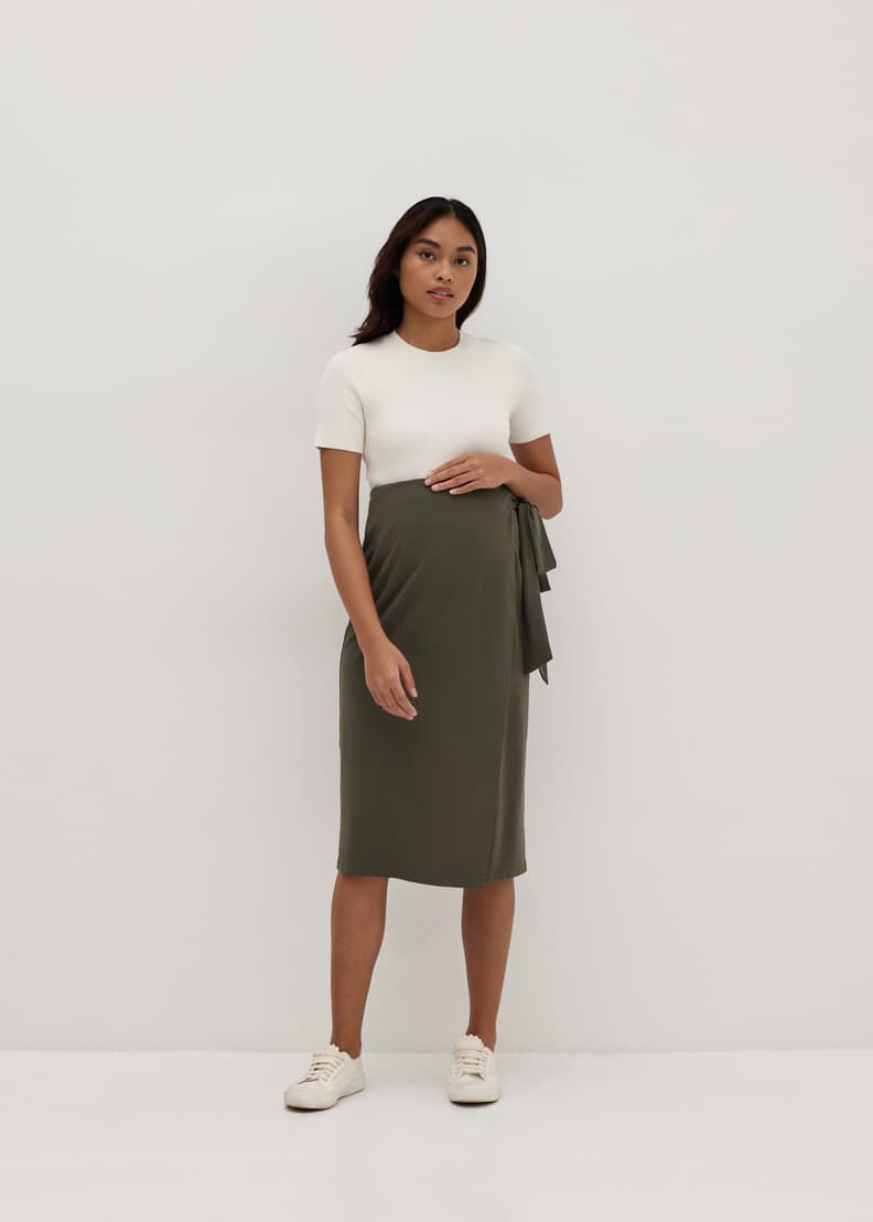 Elastic waist new arrivals midi pencil skirt