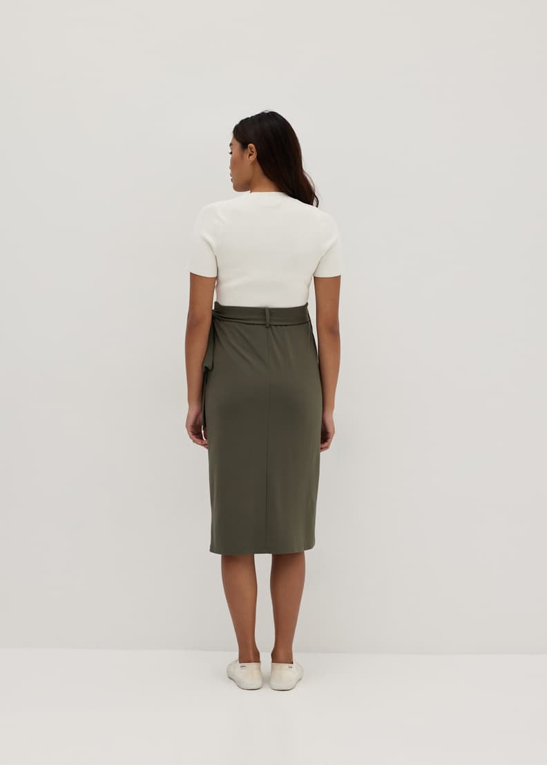 Elastic midi sales pencil skirt