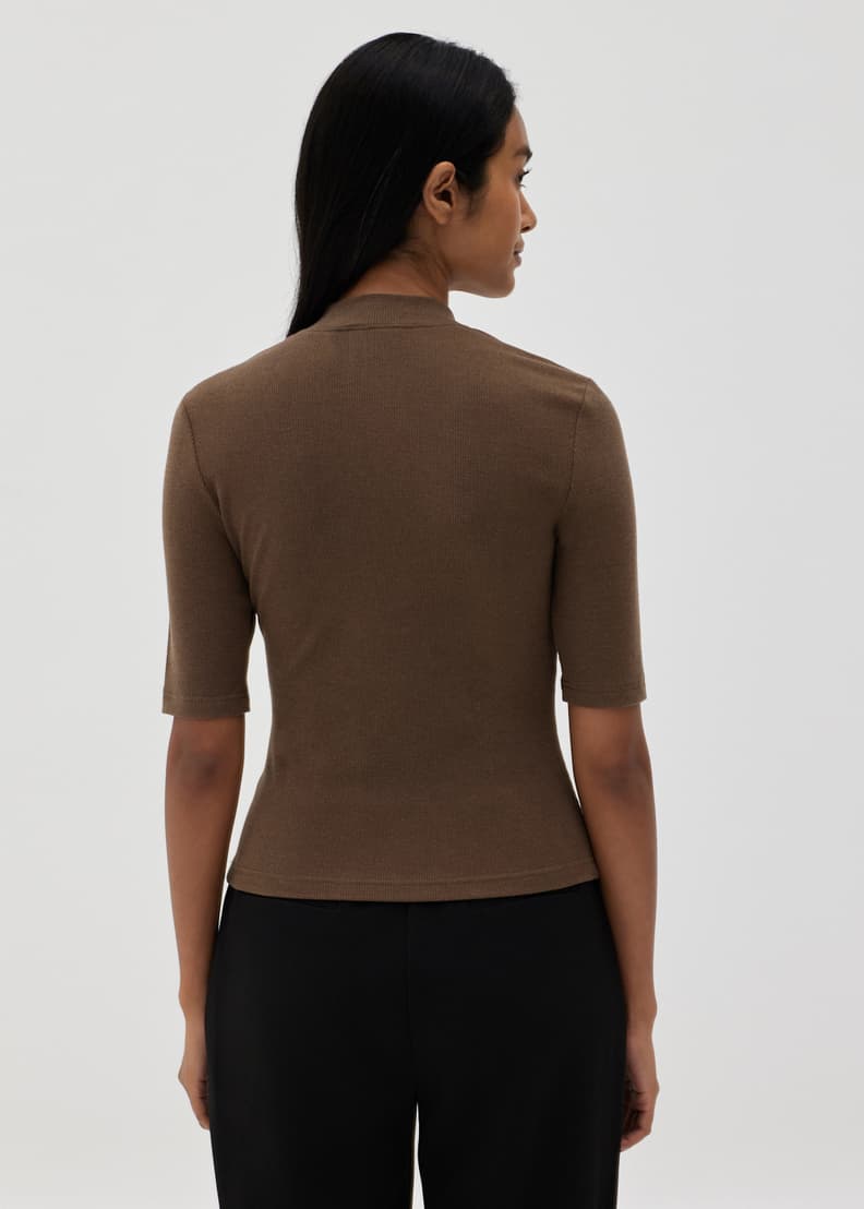 Faylynn Funnel Neck Knit Top