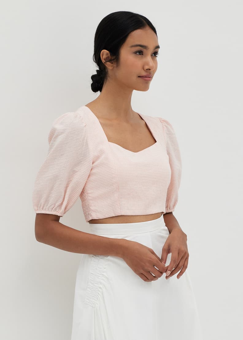 Bustier puff sleeve top 2025