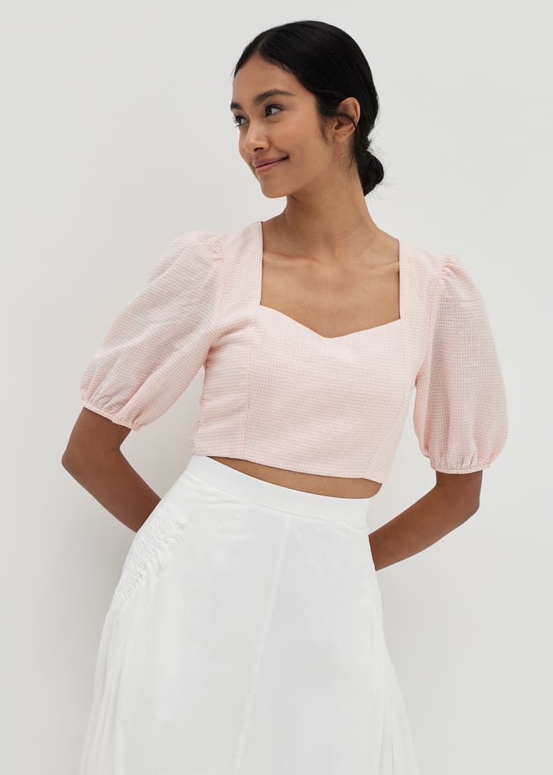 Jaileen Bustier Puff Sleeve Top | Love, Bonito US