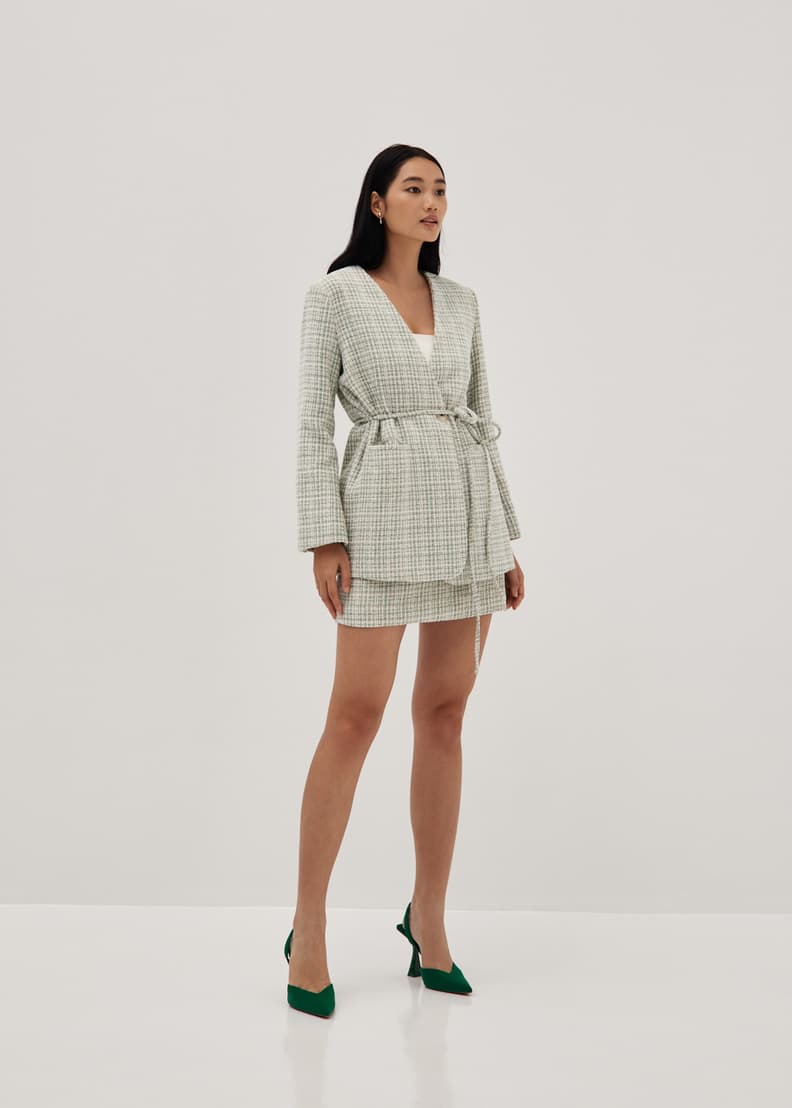 Buy Sloane Multi way Collarless Padded Blazer Love Bonito Hong