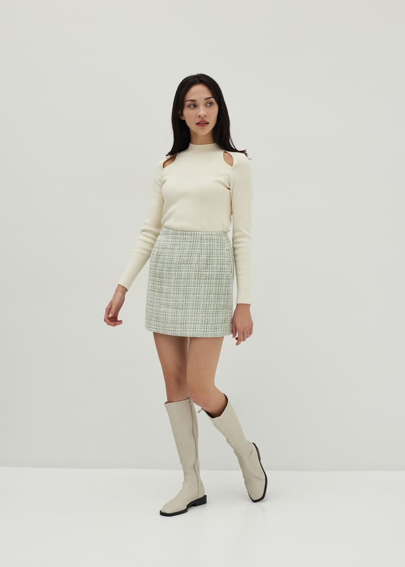 Buy Sloane Tweed Mini Skirt Love Bonito Singapore Shop