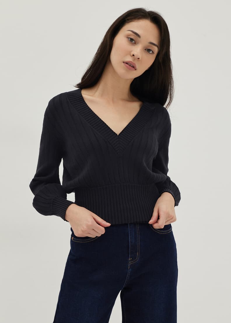 Cute v neck sweaters hot sale