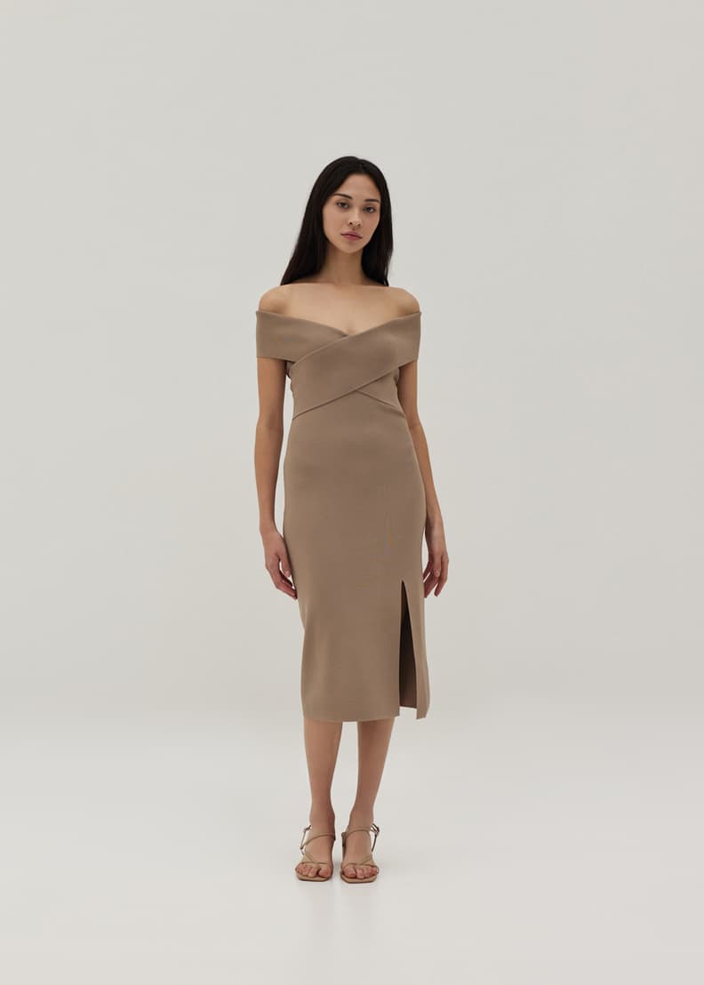 Classy off sale shoulder dress