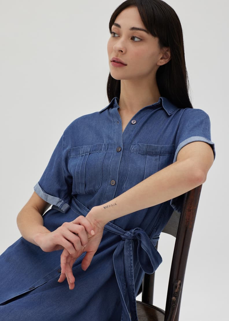Chambray dress shirt outlet