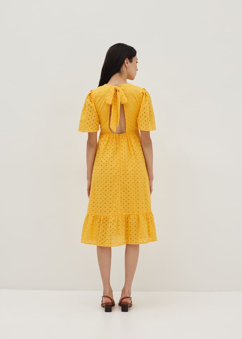 Mustard deals broderie dress