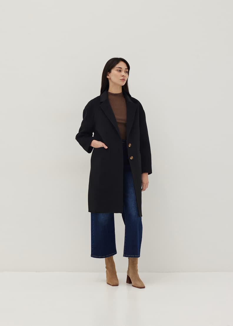 hailey double face tie waist wool coat