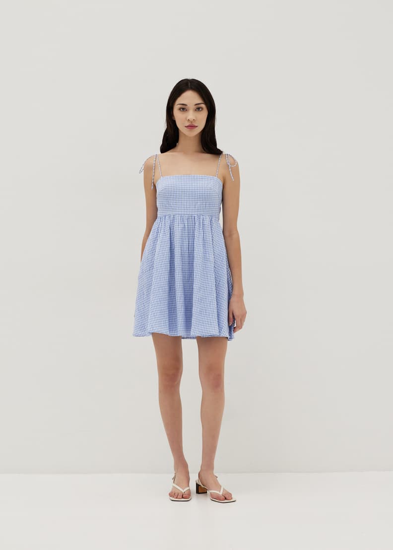 Jeanie Gingham Babydoll Dress