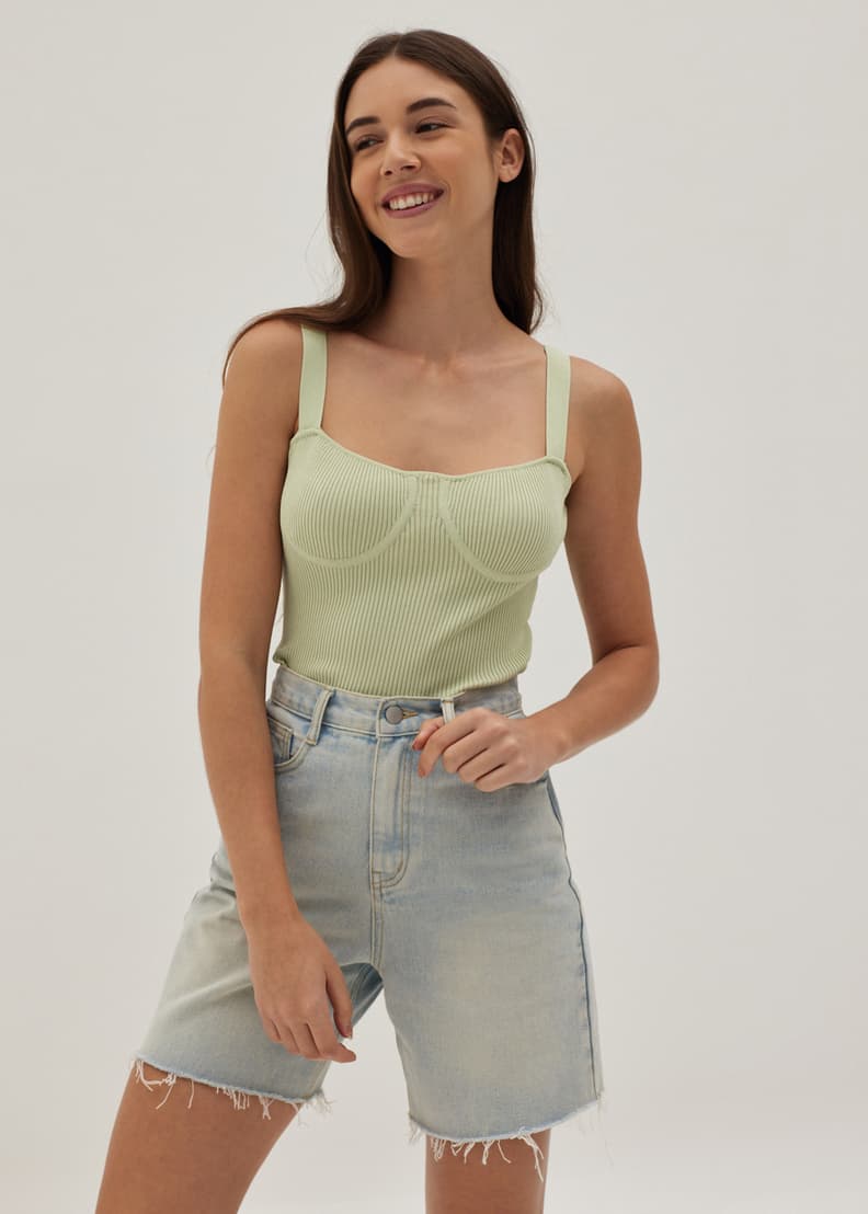 Knit bustier clearance