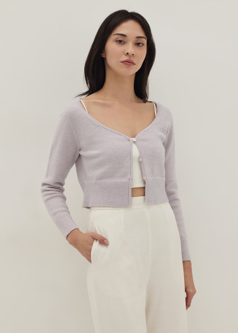 Hilda Sweetheart Crop Cardigan