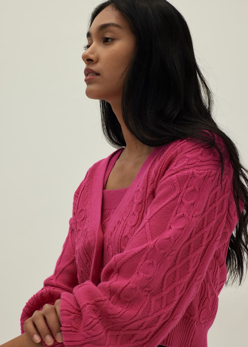 Fuschia discount pink cardigan