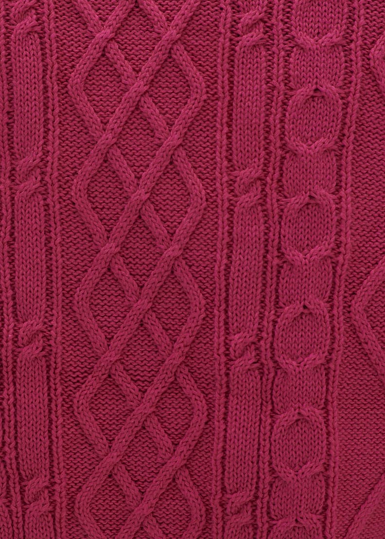 Red cable cheap knit cardigan